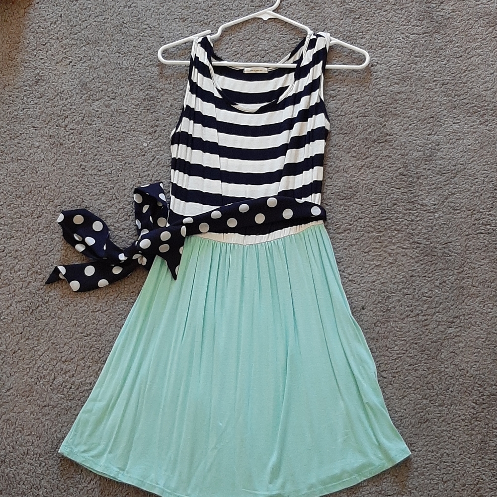 NWOT stretchy nautical summer dress